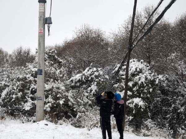 國(guó)網(wǎng)青海黃化供電公司踏雪巡線保供電